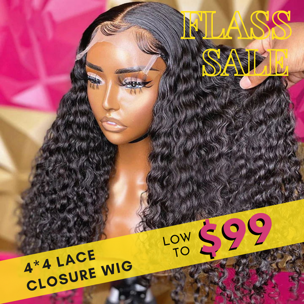 Virgin Lace Closure Wig $99 Flash Sale - Weekends 48 Hours!