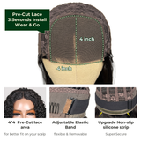 Klaiyi Wear & Go Pre Cut Body Wave Lace Closure Wig with Breathable Cap Wig Flash Sale