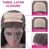 Klaiyi Straight Hair 4x1 Hand Tied Lace Part Wig 100% Virgin Human Hair Pre-plucked Natural Hairline
