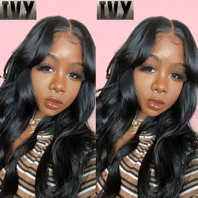 Klaiyi 5x5 Invisible HD Lace Closure Wigs 180% Density Virgin Hair Body Wave Wigs Melted Match All Skin