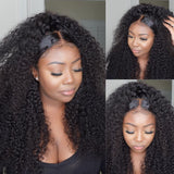 Klaiyi 13x4 HD Transparent Lace Front Wigs Jerry Curly Glueless Lace Wigs 180% Density
