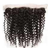 Klaiyi High Quality Malaysian Curly Hair 13X4 Lace Frontal Closure Human Virgin Hair