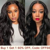 Buy 1 Get 1 60% OFF,Code:OFF60 | Klaiyi Versatile Kinky Straight Or Body Wave Or Jerry Curly V Part Unit No Leave Out