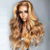 Extra 50% Off Code HALF50 | Klaiyi Ombre Highlight T Part Lace  Wig Body Wave Or Jerry Curl Natural Density