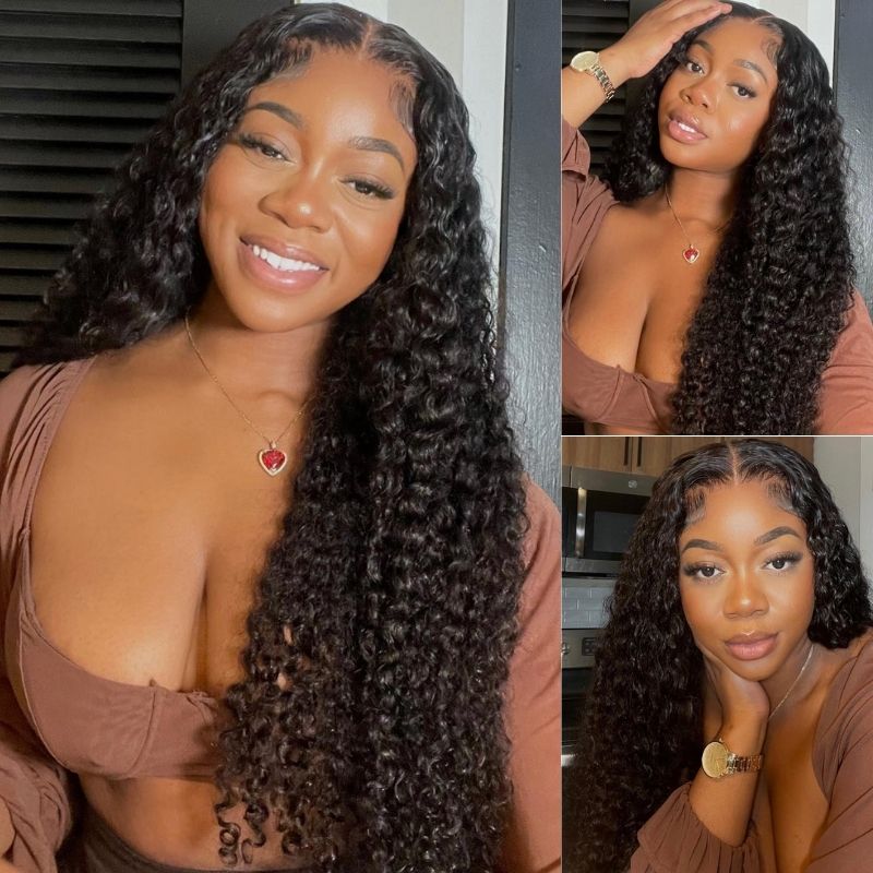 $100 OFF Full $101- Curly 5x5 HD Invisible Lace Closure Wigs PrePlucked