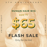 5th Anniversary| Low To $65 Kinky Straight Human Hair Lace Wig Flash Sale