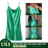 Klaiyi Exclusive Free Gift For Kinky Edge Wigs, Values $19.9, Luscious Silky slip dress