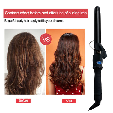 1500 Points | Professional Series Curling Iron 1.25 inch Dual Voltage for Traveling, Hair Waving Style Tool