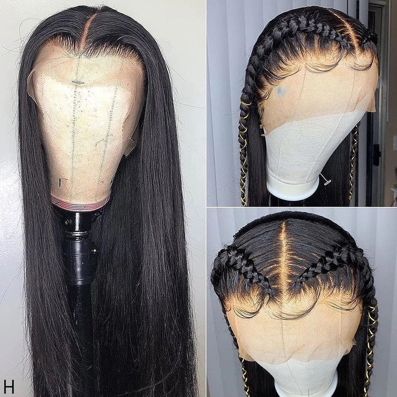 Klaiyi 250% Density Bone Straight 13x4 HD Lace Front Wig Glueless Human Hair Flash Sale