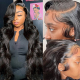 Buy 1 Get 1 60% OFF,Code:OFF60 | Klaiyi Body Wave Glueless HD Invisible Transparent Lace Wigs Bleached Knots
