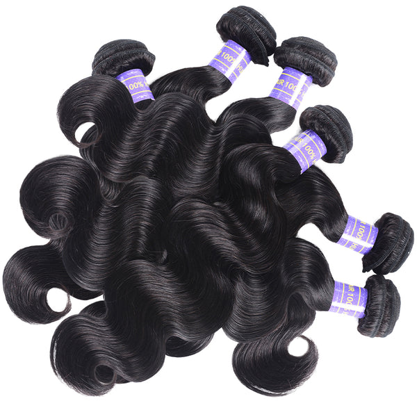 6 Bundles Remy Human Hair Bundles Natural Black 8-30 Inch Flash Sale