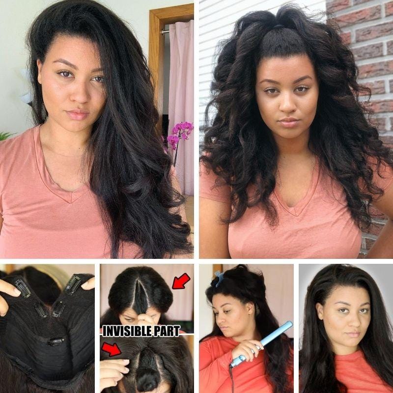 Klaiyi Body Wave V Part Wigs No Leave Out Natural Scalp Protective I Part Wigs Beginner Friendly