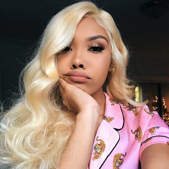 Brazilian Body Wave Blonde Hair Weaves 613 Color 3 Bundles/4 Bundles A Pack,  100% Human Hair Weave-Klaiyi Hair