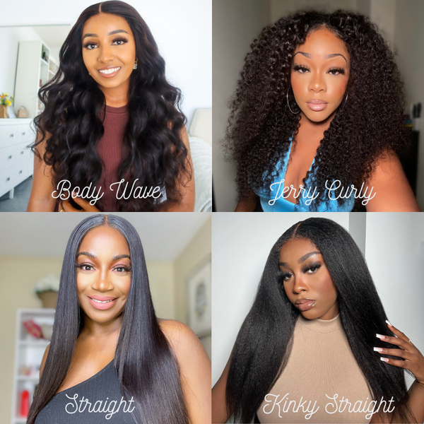 1-3 B-Days Delivery Cleanrance | Klaiyi Hottest Glueless V Part Wigs Body Wave/Jerry Curly/Kinky Straight/Straight Flash Sale