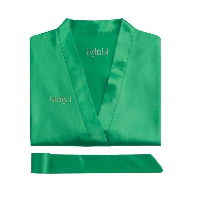 1300 Points | Klaiyi Exclusive Luxurious Silk Robe Sexy Nightwear