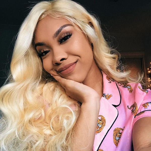 Brazilian Body Wave Blonde Hair Weaves 613 Color 3 Bundles/4 Bundles A Pack,  100% Human Hair Weave-Klaiyi Hair