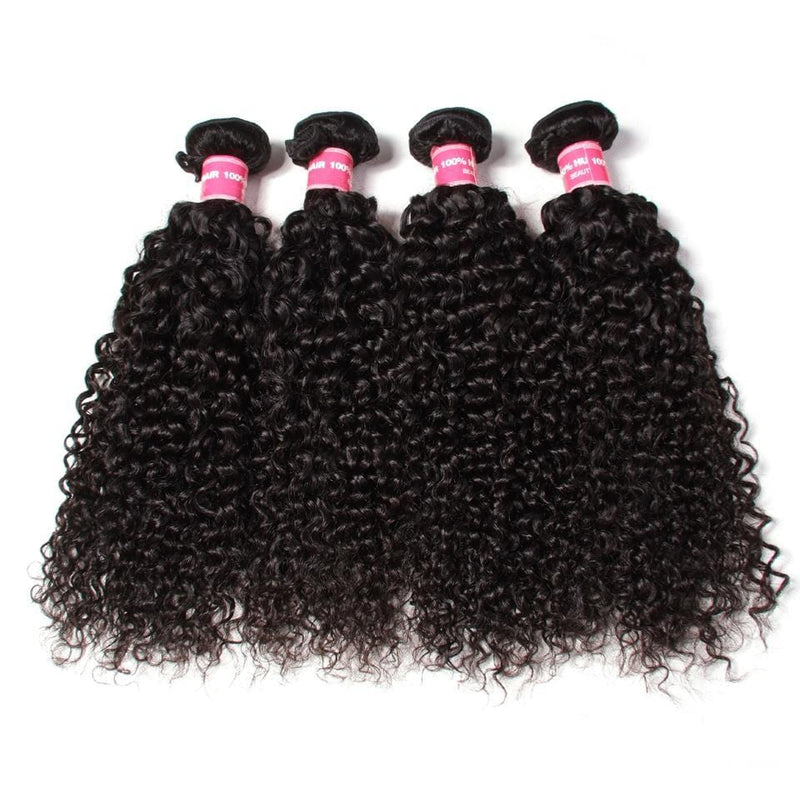 4 Bundles Peruvian Virgin Curly  Hair Weave Human Hair Bundle Deals-Klaiyi hair