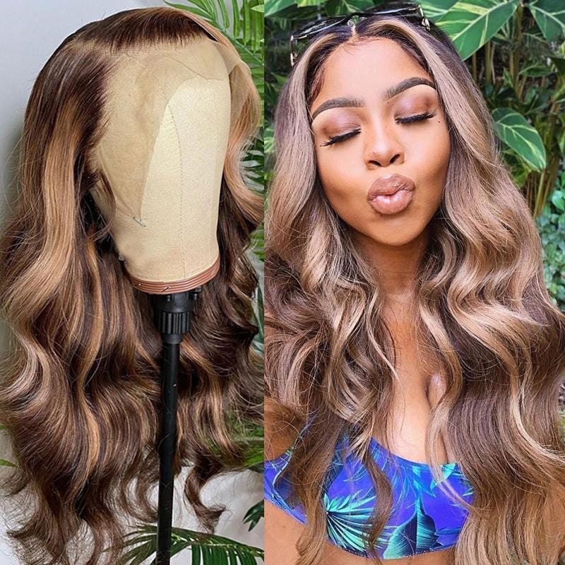 Brand Day Highlight Color Lace Front Wig Flash Sale