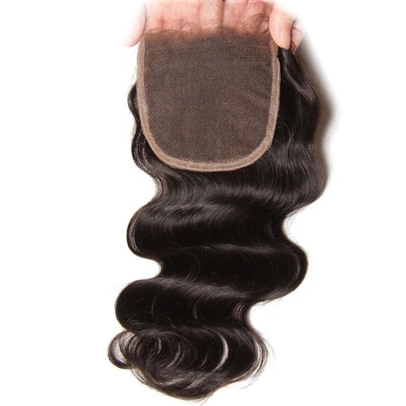 Klaiyi Malaysian Body Wave Free Part 4x4 Closure With 3 bundles Unprocessed Human Virgin Hair