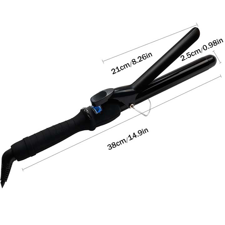 1500 Points | Professional Series Curling Iron 1.25 inch Dual Voltage for Traveling, Hair Waving Style Tool