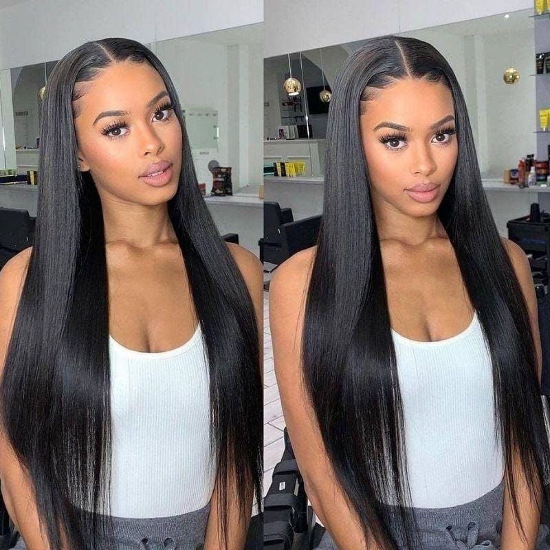 Klaiyi 3 Bundles Straight Human Hair Bundles 100% Virgin Human Hair Weaves