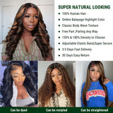 All Wigs Under $100 | Klaiyi Dark Root Brown Balayage Highlight Body Wave Lace Front Wig Flash Sale