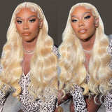 Klaiyi 613 Honey Blonde Wig Body Wave 12-24 Inches Lace Front Virgin Human Hair Wigs