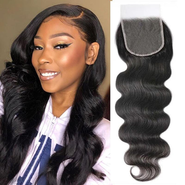 Klaiyi 5x5 HD Lace Closure Body Wave Transparent Lace Closure Invisible Knots Virgin Human Hair Closure