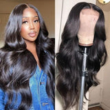 Klaiyi 5x5 Invisible HD Lace Closure Wigs 180% Density Virgin Hair Body Wave Wigs Melted Match All Skin