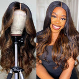 First Wig | Ombre Balayage Color Lace Front Wig Natural Density Human Hair Wig Flash Sale