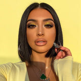 Klaiyi High Quality 4x4 Lace Closure Bob Wigs With Baby Hair Short Straight Human Hair 150% Density