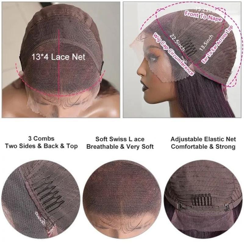 Klaiyi Best Loose Wave 13x4 Lace Front Human Hair Wigs Big Heatless Curls Hairstyle 150% Density