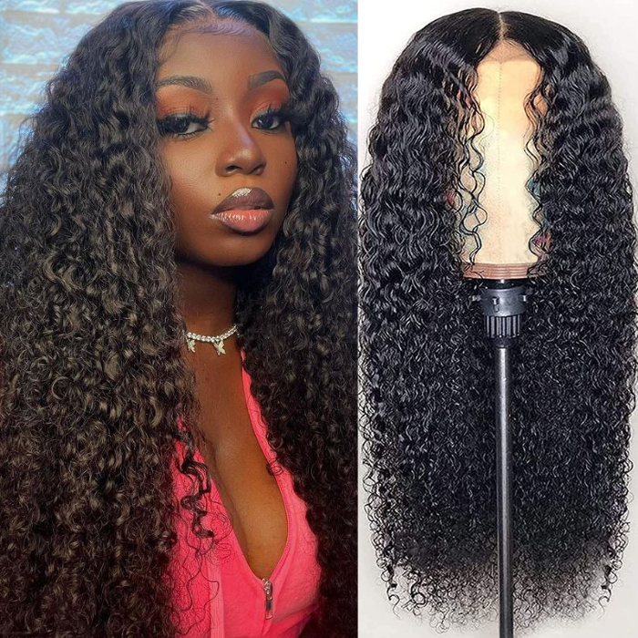 Flash Sale: Jerry Curly Hair 13*4 Transparent Lace Front Wigs 180%~200% Density