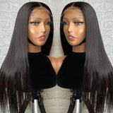 Klaiyi Bone Straight 5x5 HD Lace Closure Wig Glueless Virgin Human Hair