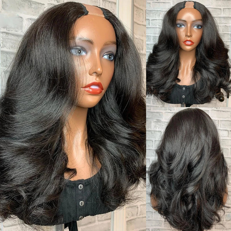 $100 OFF | Code: SAVE100 Real Scalp Body Wave Glueless U Part Wig