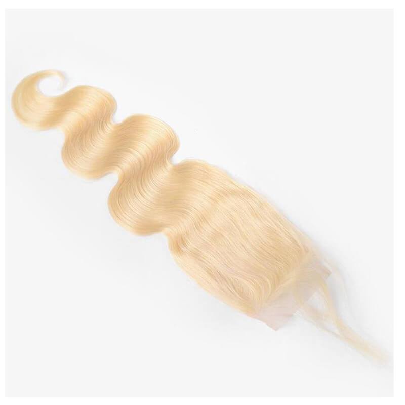 Klaiyi 613 Blonde Body Wave Human Hair 3 Bundles with Lace Closure