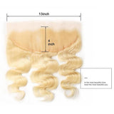 Klaiyi 613 Blonde Body Wave Human Hair 3 Bundles with 13*4 Lace Frontal Closure