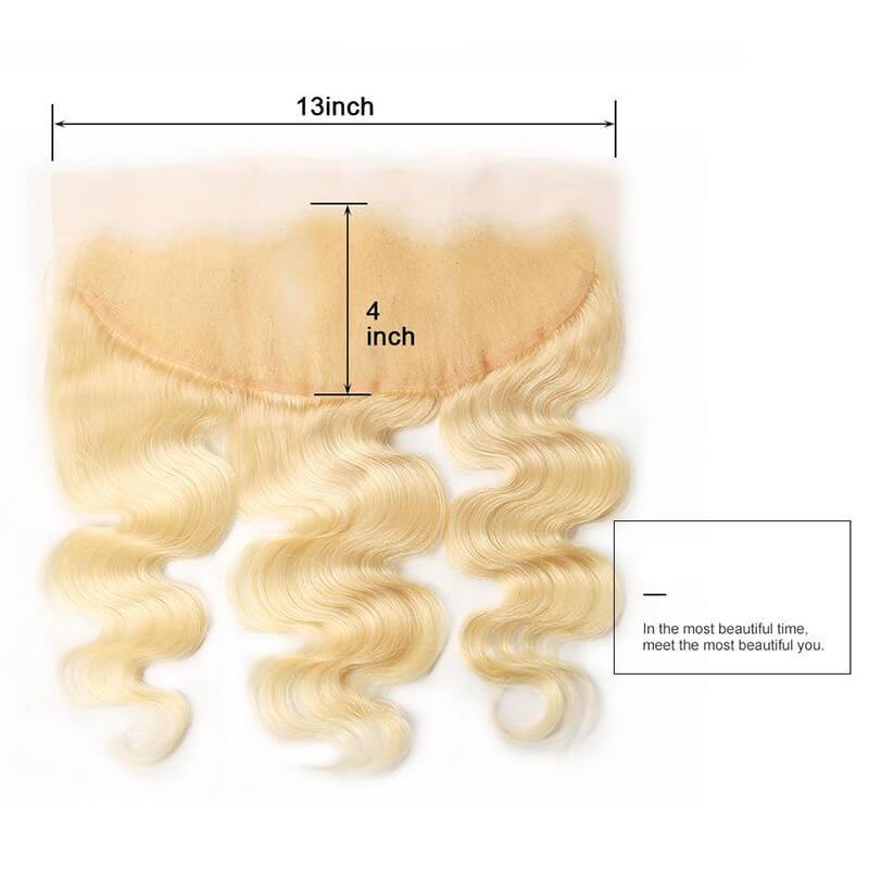 Klaiyi Hair 613 Blonde Body Wave Hair 13*4 Lace Closure, 100% Human Hair On Deals