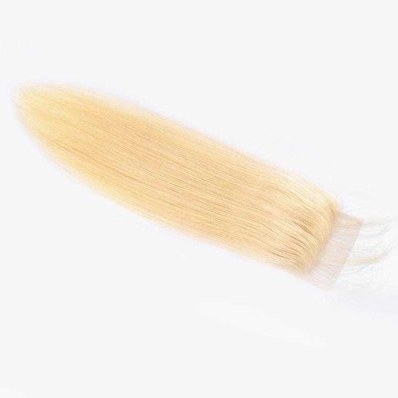 Klaiyi Hair 613 Blonde Straight Hair 4*4 Free Part Lace Closure, 100% Human Hair On Deals
