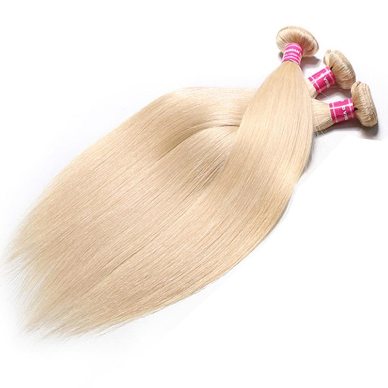 Klaiyi Malaysian Straight Hair Weave Bundles Color 613 Blonde Hair 100% Human Hair Weaving 3pcs/lot Free Shippping