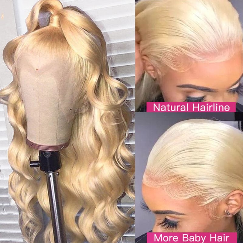 50% OFF | 613 Honey Blonde Body Wave 180% Density Lace Front Wig
