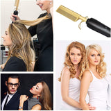 1800 Points | Hot Comb Hair Straightener,2in1 Ceramic Comb