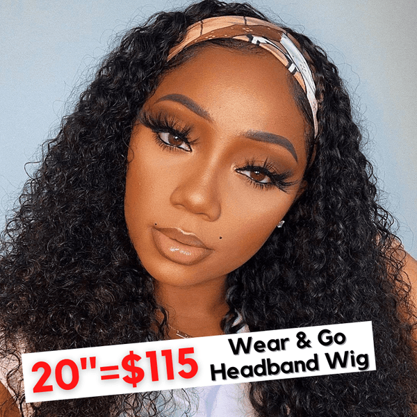 Flash Sale For Easy Put On and Go Headband Glueless Wig Thick and Full Density With Lovely Gifts!