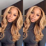 Klaiyi Ombre Highlight T Part Lace Front Wig Body Wave Or Jerry Curl Natural Density Flash Sale