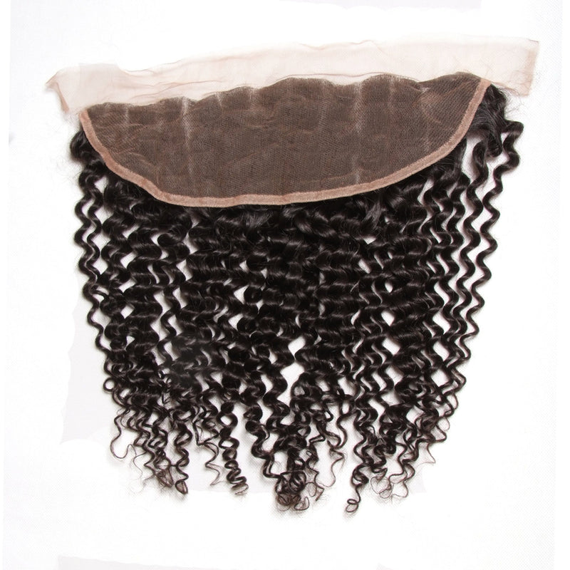 8A 4 Bundles Indian Curly Hair with Ear to Ear Lace Frontal Closure-Klaiyi Hair