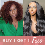 BOGO FREE| #33B Jerry Kinky Curly Lace Front Wig & Body Wave Lace Closure Wig Flash Sale
