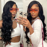 Klaiyi HD Lace Closure Glueless Body Wave 5x5 Transaprent Lace Wig 150%Density Wig Flash Sale