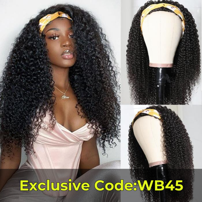 Klaiyi Whatsapp Special Offer |Kinky Curly Human Hair 3/4 Half Wigs