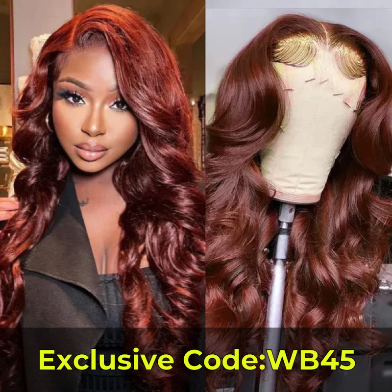 Klaiyi Whatsapp Special Offer |  Special Offer Reddish Brown Lace Front Wig Human Hair