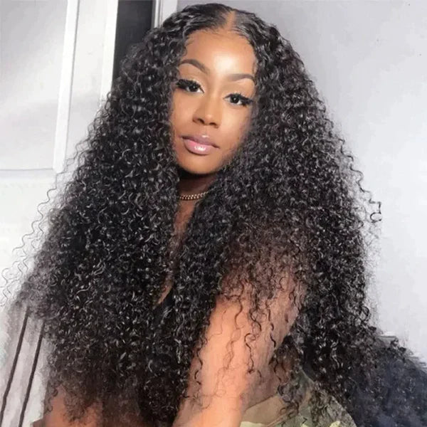 Extra 50% Off Code HALF50 | Klaiyi 4c Kinky Curly 13x4 Lace Front Virgin Human Hair